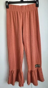 Matilda Jane Girls Big Ruffle Pants Size 10 Button Accents Burnt Orange - Picture 1 of 6