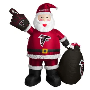 Atlanta Falcons NFL 7 Ft Tall Inflatable Santa Claus Christmas Yard Inflatable - Bild 1 von 1