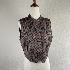 Vintage Damen S Trägertop Paisley Preppy Old Money Steampunk Whimsigoth Cropped - Bild 1 von 5