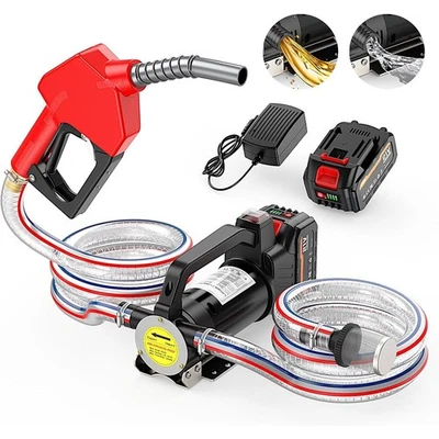 Electric Fuel Transfer Pump 13GPM 21V DC Cordless Water Diesel Kerosen Pump Kit - Image 1 of 4