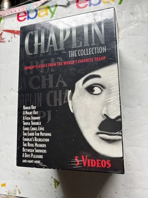 Chaplin The Collection - Comedy Classics Box Set Volumes 1-5 (VHS, 1997) - Image 1 of 4