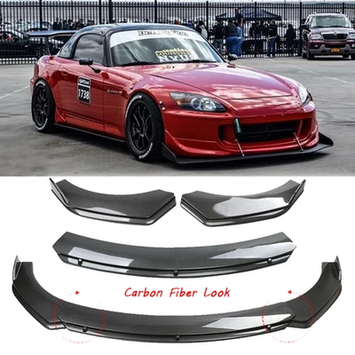 Car Front Bumper Lip Spoiler Splitter Kit Carbon Fiber Style For Honda S2000 Foto 1 de 4
