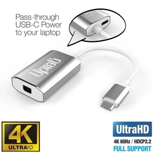 Adapter USB-C na Mini DisplayPort 4K@60Hz - srebrny - Zdjęcie 1 z 8
