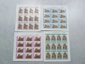 LOTE DE 4 HOJAS DE 12 SELLÒS. 1990. BIENES CULTURALES ESPAÑOLE. EDIFIL 3092/3095 - Imagen 1 de 5