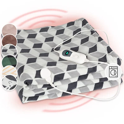 KLARSTEIN Elektrische Heizdecke Wärmedecke 200 x 180 cm XXL 120 W beheizbare Decke Grün