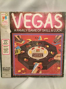 VEGAS Family Game of Skill & Luck Milton Bradley #4320 Vintage 1974 ~ COMPLETO - Imagen 1 de 3