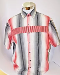 Ecko Unltd. Herren Hemd aus gewebter Baumwolle Kurzarm mit Knopfleiste rot grau schwarz - Bild 1 von 7