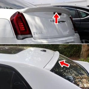 Black Fits For Chrysler 300 300C 300S 15-23 OE Trunk Spoiler + Roof Spoiler - Picture 1 of 10