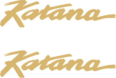 2 x Suzuki- Katana -Aufkleber- viele Farben- Größe 200 mm x 48 mm - Bild 1 von 4