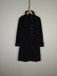 Desigual Floral Coat Jacket Black size 40 - Picture 1 of 12