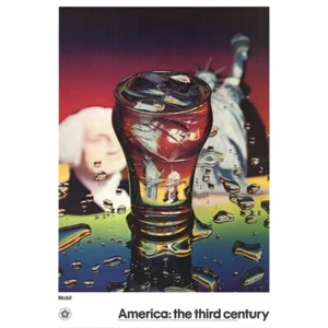 Vintage 1976 Poster for America: Third Century: “Yankee Flame” by Ben Schonzeit - Picture 1 of 6