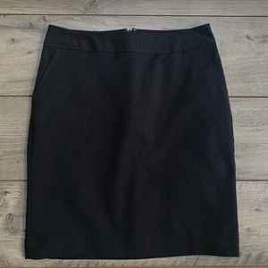 Merona Stretch Extensible Size 2 Black Pockets Pencil Mini Skirt Mint J44 - Picture 1 of 7