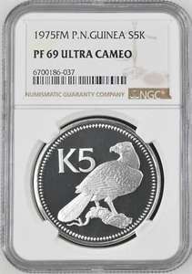 1975 FM Papua New Guinea 5 Kina - NGC PF 69 Ultra Cameo - Picture 1 of 2