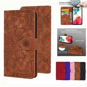 Flip Retro Totem Leather Wallet Phone Case For iPhone 11 12 Pro Max XR 6 7 8 SE - Picture 1 of 16