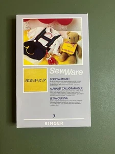 Singer SewWare # 7 Cartridge Script Monograms 1986 For Use In 6268 Machine - Picture 1 of 5