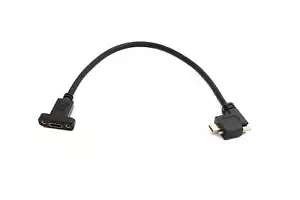 SYSTEM-S USB 3.1 Gen 2 Cable 30 CM Type C Plug To Socket Single Screw Left - Zdjęcie 1 z 4