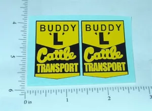 Coppia Adesivi Buddy L Camion Trasporto Bovini BL-003 - Foto 1 di 1