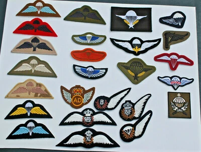 Parachute Wings - Brevets - British - French - Belgium - USAF - NZ - AUS - Patch - Image 1 of 4