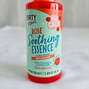 Dirty Works Rose Soothing Essence Hyaluronic Acid Collagen Jojoba Oil 1.69 fl oz - Picture 1 of 2