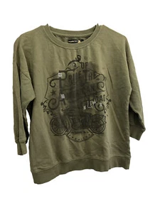 The Roadster Life Co. Sweatshirt Kids Large Motorcycle Graphic Green - Picture 1 of 9