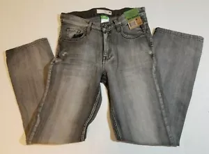 Route 66 Boys Black Gray Denim Pants Size 12 Youth Slim Straight Jeans NEW - Picture 1 of 6