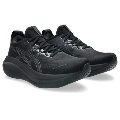 ASICS Men's Gel-Nimbus 27 Running Shoes, Black/Graphite Grey - Image 1 of 4