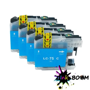 4 cartuchos de tinta cian para Brother LC75 DCP-J925DW MFC-J710D MFC-J810DWN J960DN-W - Imagen 1 de 1