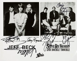 Jeff Beck/ Stevie Ray Vaughan Autographed SIGNED 8 x 10 PHOTO REPRINT - Picture 1 of 1