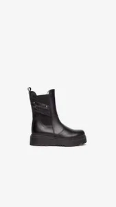 SCARPE STIVALI BIMBA NERO GIARDINI TEEN I132142F PELLE 100 NERO ORIGINALE AI - Picture 1 of 3