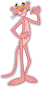"The Pink Panther Cartoon Auto Stoßstange Fensterschrank Aufkleber Aufkleber 6""x3" - Bild 1 von 1