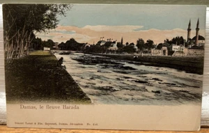Antique Postcard Rare Damas Le Fleuve Barada Syria Postcard French Damascus!!! - Picture 1 of 3