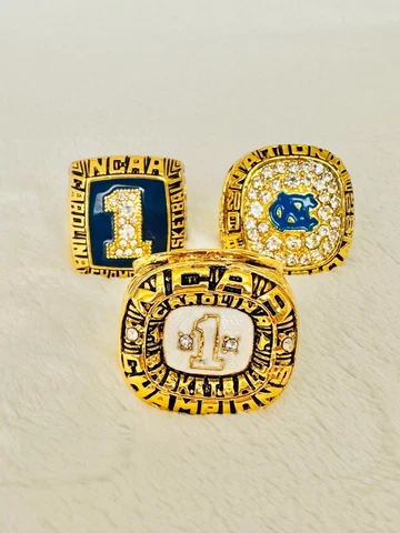 3 PCS North Carolina Tarheels NCAA Brass Championship Ring, US Ship 1982/93/2005 Cover
