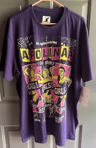 Apolinar 1948 Marke T-Shirt 3XL Live Show Girls Mädchen lila Neu mit Etikett Rap NYC - Bild 1 von 7