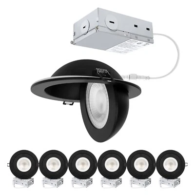 Recessed Lighting 6 inch - 12W Gimbal Light Eyeball Sloped Ceiling Recessed S... - Image 1 of 4