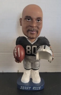 Jerry Rice Oakland Raiders Bobblehead Las Vegas Los Ángeles Vintage NFL Fútbol Foto 1 de 4
