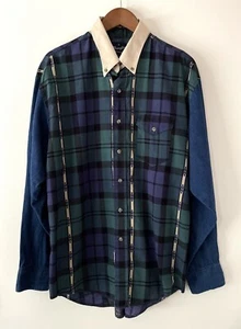 Camisa occidental vintage Wrangler azteca a cuadros abotonada para hombre XL - Imagen 1 de 6