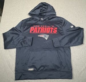 New England Patriots Hoodie Mens XL Blue NFL Football Dri Fit-ish Sweatshirt