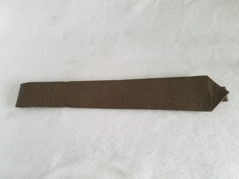 Corbata delgada de cuero genuino varios colores de colección años 80 42" nueva corbata talla niño Foto 1 de 4