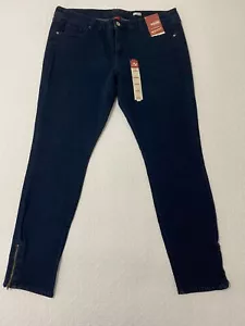 Arizona Jegging Damenjeans super dünne Reißverschlüsse Bein Größe 17 blau neu mit Etikett #2562 - Bild 1 von 11