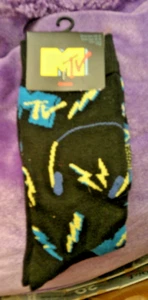 NWT MTV Socks SHOE Size 6.5-12 1 PAIR WOMEN NOVELTY SOCKS - Picture 1 of 1