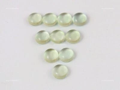 Natural Round Green Amethyst Loose Cabochon Designer Gemstone From Brazil 5X5MM - Image 1 of 4