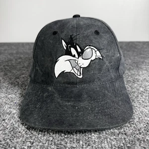 Vintage Looney Tunes Sylvester Cat Hat Snapback 1995 Faded Gray 90's - Picture 1 of 9