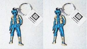 2 llaveros Greedo 1997 Star Wars raros de colección sin usar en paquete - Imagen 1 de 2