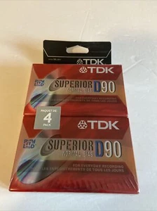 TDK D90 High Output (4 Pack) audio cassette tapes IECI/TYPE I New Sealed - Picture 1 of 6