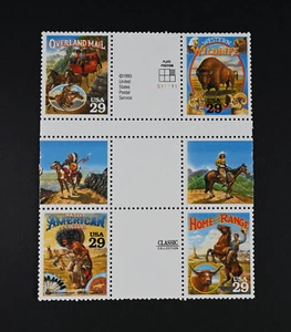 USA Scott # 2869 Cross Gutter Block of 4 VF OG NH Legends of the West US Stamps - Picture 1 of 2