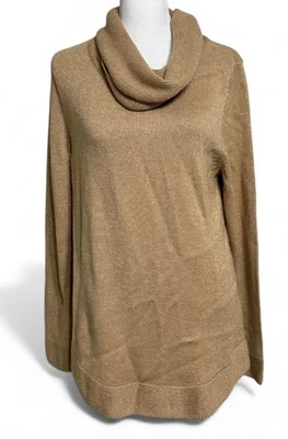 Nuevo con etiquetas Suéter Chico’s Dorado Kris Capucha Tejido Manga Larga Para Mujer Talla Mediana - Talla 1 Foto 1 de 4