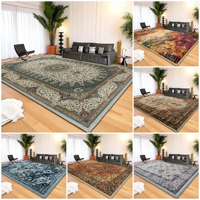Luxury Non Slip Large Traditional Rugs Bedroom Living Room Rug Hallway Runner - Image 1 of 4