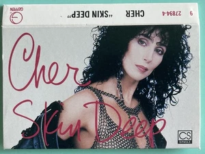 Cher Cassette Cardboard Single Cover ONLY From Song SKIN DEEP & PERFECTION 1987 - Picture 1 of 2