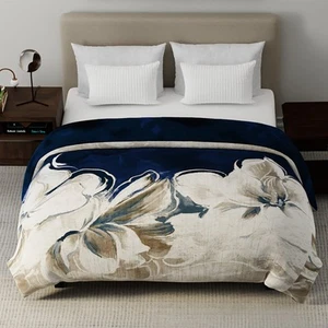 Printed Mink Acrylic Blankets Queen/ King Snowdrop - Picture 1 of 2