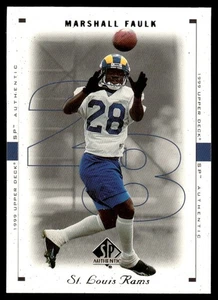 1999 SP Authentic Marshall Faulk St. Louis Rams #69 B - Picture 1 of 2